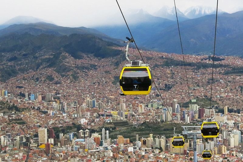 Aerial view of La Paz, Bolivia