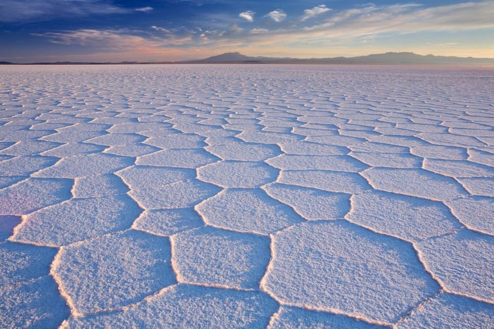 Wide view of the Uyuni Salt Flats, Bolivia